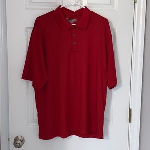 Men’s red Pebble Beach golf shirt